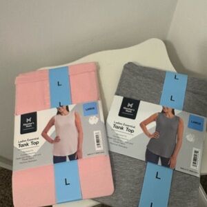 Lot of 2. Ladies Essential Pink and Gray Tank Top by Mainstays.Member’s Mark.#33